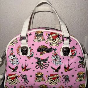 Ed Hardy Pink Tattoo Design Women's Bag